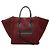 Céline Borsa Celine Red Medium Felt Phantom Luggage Tote Rosso Bordò