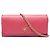 Portafoglio con catena in Saffiano rosa Prada