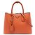 Borsa Satchel Prada Orange Medium Saffiano Cuir Double Handle Arancione