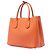 Borsa Satchel Prada Orange Medium Saffiano Cuir Double Handle Arancione - vista 2