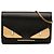 Fendi Black Leather Eye Monster Tube Wallet On Chain