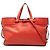Bolsa satchel Gucci em couro de bezerro vermelho com fivela