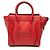 Céline Celine Red Micro Calfskin Luggage Tote Rot