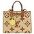 Borsa Louis Vuitton Monogram Raffia OnTheGo MM Marrone Beige