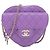 Borsa a tracolla Chanel AS3191 in pelle di agnello viola Porpora