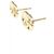Orecchini Gucci GG Stud in oro giallo 18K - vista 2