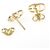 Orecchini Gucci GG Stud in oro giallo 18K - vista 3