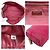 Pochette de lona rosa con placa Prada - vista 4