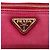 Pochette de lona rosa con placa Prada - vista 7