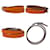 Hermès Pulsera Hapi Hermes Castaño Naranja  - vista 4