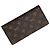 Cartera larga plegable Louis Vuitton Marrón Monogram Castaño