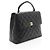 Gabrielle Chanel Vintage Caviar Leather Kelly Top Handle Nero - vista 2