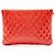 Gabrielle Chanel Patent Leather Valentine Hearts Medium O-Case Rosso - vista 3
