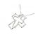 Autre Marque Collana Cross Diamond in Au750 Argento - vista 3