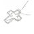 Autre Marque Collana Cross Diamond in Au750 Argento - vista 4