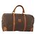 Céline Celine Vintage Duffle Canvas and Leather Marron