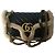 Borsa a tracolla Gucci Marmont in pelle nera e shearling Nero