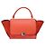 Céline Celine Trapeze in pelle e camoscio Medium Arancione