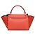 Céline Celine Trapeze in pelle e camoscio Medium Arancione - vista 2