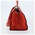 Céline Celine Trapeze in pelle e camoscio Medium Arancione - vista 3