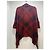 Camicia a quadri in seta rossa e nera Gucci Nero Bordò - vista 2