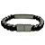 Pulseira de bracelete de elos curvos em prata SAINT LAURENT - vista 2