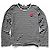 Autre Marque Comme des Garçons PLAY gestreiftes Langarmshirt Schwarz Weiß