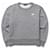 Acne Studios Sudadera de algodón gris con parche de rostro  - vista 1