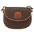 Céline Celine Vintage Macadam Canvas and Leather Marrone