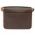 Céline Celine Vintage Macadam Circle Logo Canvas and Leather Marron - vue 2