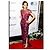 Autre Marque Marchesa Notte Florales Besticktes Peplum-Abendkleid Pink Bordeaux Lila - Ansicht 3
