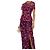 Autre Marque Marchesa Notte Florales Besticktes Peplum-Abendkleid Pink Bordeaux Lila - Ansicht 4