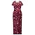 Autre Marque Marchesa Notte Florales Besticktes Peplum-Abendkleid Pink Bordeaux Lila - Ansicht 8