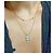 Autre Marque Collar de doble capa dorado con colgante rectangular de nácar Blanco - vista 8