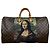Borsa Louis Vuitton Keepall 60 Mona Lisa Custom Tapestry Marrone Multicolore - vista 2