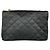 Borsa a tracolla in raso nero Chanel - vista 3