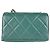 Borsa a tracolla in pelle verde Chanel - vista 3