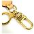 Louis Vuitton Charm Keyring Porte Clés Beige D'oro - vista 5