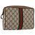 GUCCI GG Supreme Web Sherry Line Clutch Bag aus PVC Beige Red 89 01 012 Auth BA13074 Rot