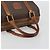 Céline Borsa Boston CELINE Macadam Canvas PVC Pelle Marrone Oro Auth BA13029 D'oro - vista 7