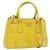 Borsa PRADA Galleria in pelle vernice 2way Yellow Gold Auth 181712 D'oro Giallo