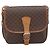Céline Borsa a Spalla CELINE Macadam Canvas PVC Pelle Marrone Oro Auth 181854 D'oro - vista 13