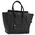 Céline CELINE Luggage Micro Shopper Handtasche aus Leder Schwarz Silber Authentisch 181819SAM