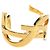 Bracciale SAINT LAURENT Cassandra metallo Gold Auth yk20367M D'oro