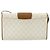 Bolsa de Ombro GUCCI GG Supreme PVC Branco Ouro 904 02 050 Auth 182377 Dourado - vista 2