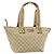 Borsa Tote GUCCI GG Canvas Sherry Line Beige Oro 131230 Auth 182529 D'oro