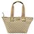 Borsa Tote GUCCI GG Canvas Sherry Line Beige Oro 131230 Auth 182529 D'oro - vista 13