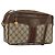 Bolso GUCCI GG Supreme Web Sherry Line PVC Beige Oro 001 56 0860 Auth 180110 Dorado