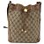 Borsa GUCCI GG Supreme Web Sherry Line PVC Beige Oro 41 02 034 Auth 181983 D'oro - vista 13