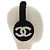 CHANEL COCO Paraorecchie in Tessuto e Lana Nero Bianco CC Autentico yk20385SAV - vista 5